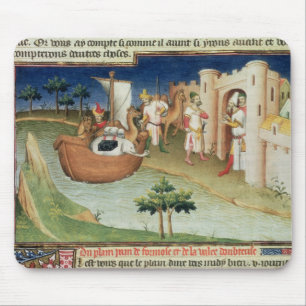 Marco Polo mit dem Elefant- und Kamelankommen Mousepad