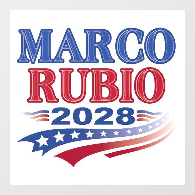Marco Rubio 2028 (3st) Fensteraufkleber (Blatt)
