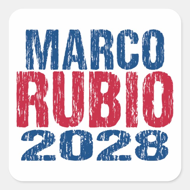 Marco Rubio 2028 (dis) Quadratischer Aufkleber (Vorderseite)