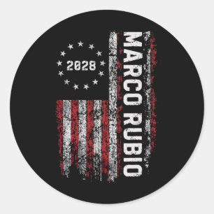 Marco Rubio 2028 Präsident 48 Wahlkampagne USA Runder Aufkleber
