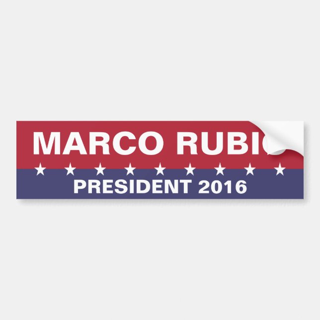 MARCO RUBIO für den Präsidenten 2016 Autoaufkleber (Vorne)