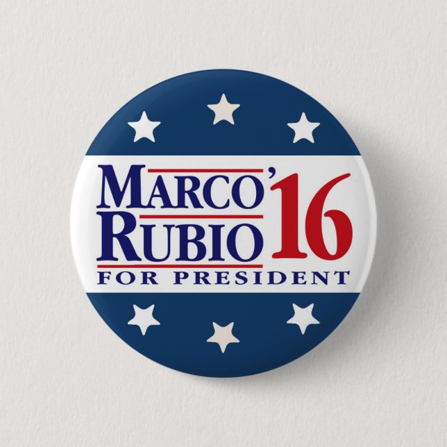 Marco Rubio für Präsidenten Button (Vorderseite)