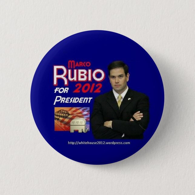 Marco Rubio für Präsidenten Button (Vorderseite)