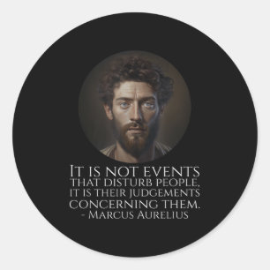 Marcus Aurelius - Alte römische stoische Philosoph Runder Aufkleber