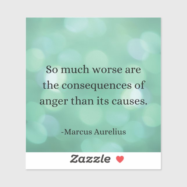 Marcus Aurelius: Erobern Sie Wut, finden Sie inner Aufkleber (Blatt)