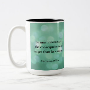 Marcus Aurelius: Erobern Sie Wut, finden Sie inner Zweifarbige Tasse