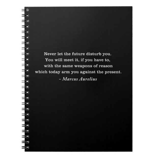 Marcus Aurelius Future Stoic Quote Notizblock (Vorderseite)