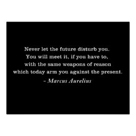 Marcus Aurelius Future Stoicism Zitat Poster