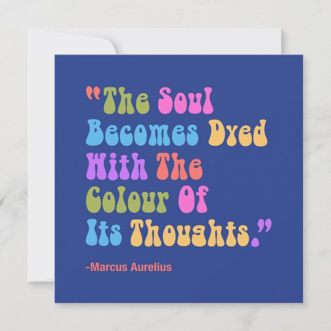 Marcus Aurelius Gedanken Farbe Unser Soul (Vorderseite)