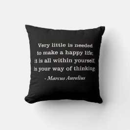 Marcus Aurelius Happy Life Quote Kissen