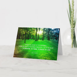 Marcus Aurelius Life inspirierend Natur Karte