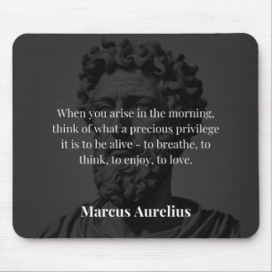 Marcus Aurelius morgendliche Reflexion: Dankbarkei Mousepad