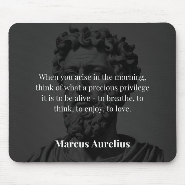Marcus Aurelius morgendliche Reflexion: Dankbarkei Mousepad (Vorne)