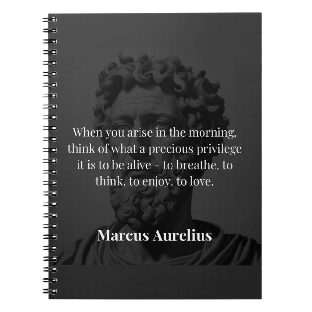 Marcus Aurelius' morgendliche Reflexion Notizblock (Vorderseite)