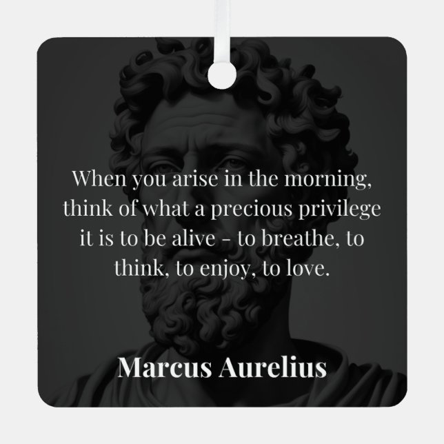 Marcus Aurelius' morgendliche Reflexion Ornament Aus Metall (Vorderseite)
