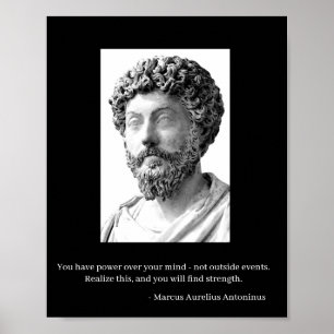 Marcus Aurelius Poster - Schwarz/Weiß