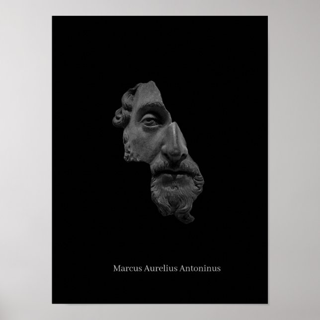 Marcus Aurelius Poster - Stoische Philosophie (Vorne)