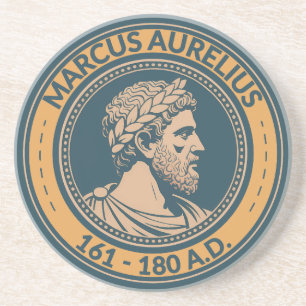 Marcus Aurelius römischer Kaiser Illustration Badg Getränkeuntersetzer