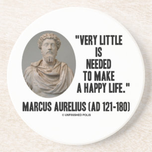 Marcus Aurelius sehr wenig benötigt, glückliches Getränkeuntersetzer