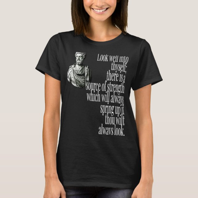 MARCUS AURELIUS STÄRKERQUELLE IN SICH T-Shirt (Vorderseite)