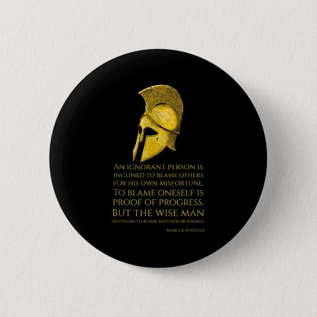 Marcus Aurelius Stoic Philosophy Quote - Roman Sto Button (Vorderseite)