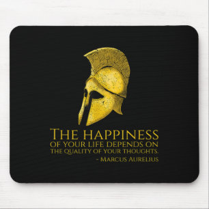 Marcus Aurelius Stoic Zitat über Glück - Roman Ph Mousepad