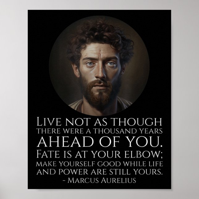 Marcus Aurelius Stoicism - Roman Stoic Philosophy Poster (Vorne)