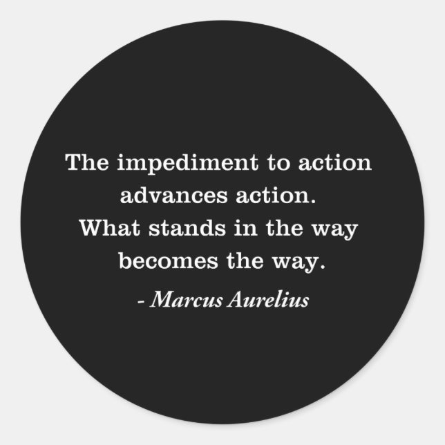 Marcus Aurelius T - Shirt für die Behinderung Runder Aufkleber (Vorderseite)