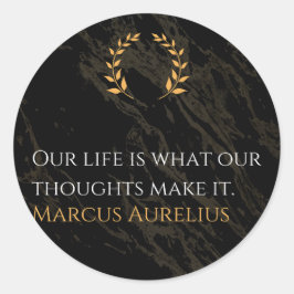 Marcus Aurelius Wahrheit: Leben gestalten Runder Aufkleber