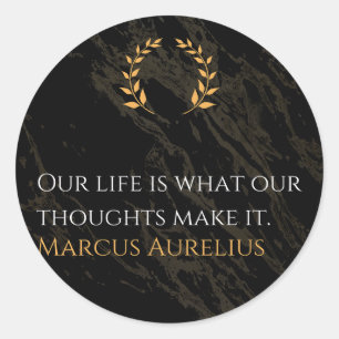 Marcus Aurelius Wahrheit: Leben gestalten Runder Aufkleber