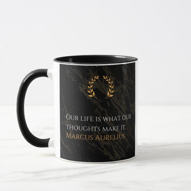 Marcus Aurelius Wahrheit: Leben gestalten Tasse (Links)
