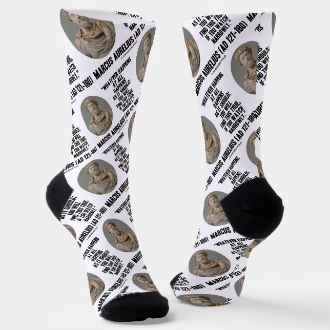 Marcus Aurelius Was auch immer passiert Socken (Gewinkelt)