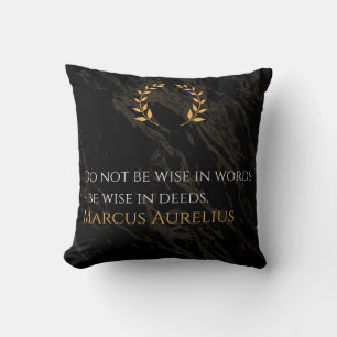 Marcus Aurelius Weisheit: Aktionen sprechen lauter Kissen