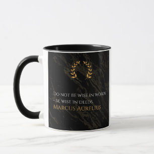 Marcus Aurelius Weisheit: Aktionen sprechen lauter Tasse