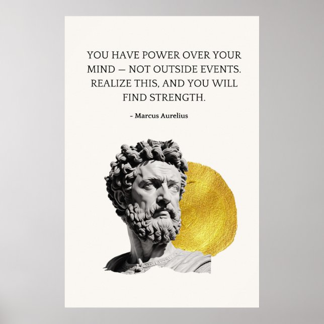 Marcus Aurelius Weisheitszitat Poster (Vorne)