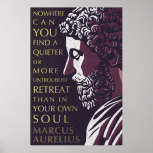 Marcus Aurelius Zitat: Ein ruhigeres oder ruhigere Poster