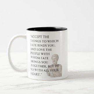 Marcus-Aurelius-Zitat-Tasse Zweifarbige Tasse
