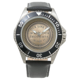 Marcus Aurelius Zitat Unser Leben ist, was unsere  Armbanduhr
