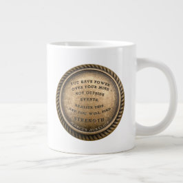 Marcus Aurelius Zitat Wie man Kraft findet Jumbo-Tasse
