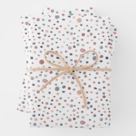 Marcus Confetti Watercolor Dots Wrapping Paper Geschenkpapier Set