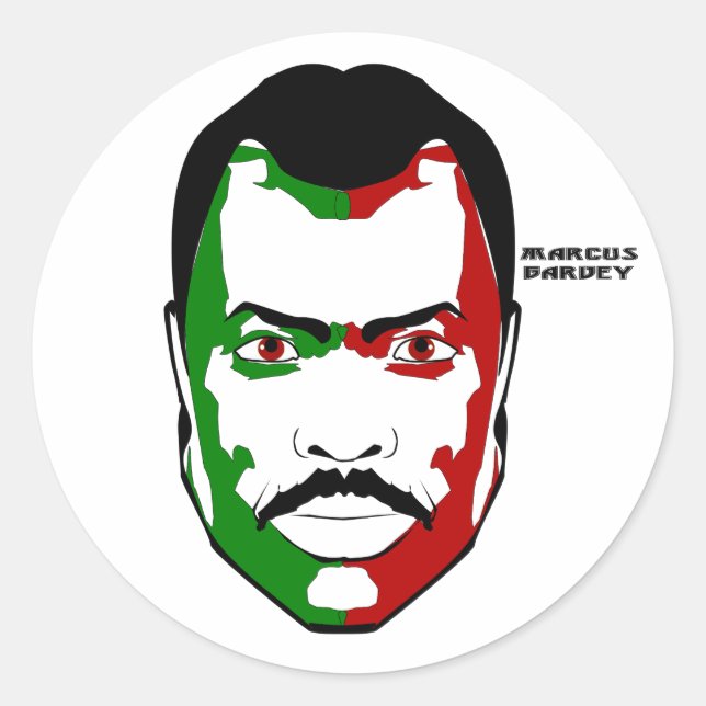 Marcus garvey I Runder Aufkleber (Vorderseite)