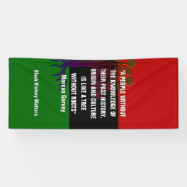 Marcus Garvey TREE OHNE ROOTS Black History Banner