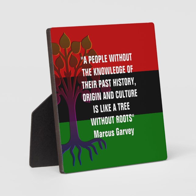 Marcus Garvey TREE WITHOUT ROOTS Fotoplatte (Vorderseite)