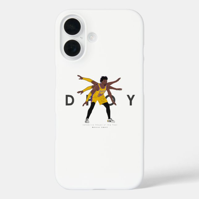 Marcus Smart DPOY | Los Angeles Lakers iPhone 16 Hülle (Rückseite)