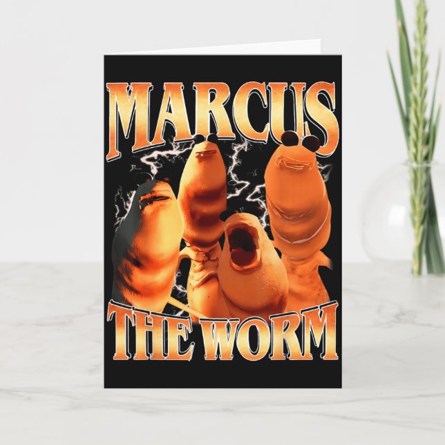 Marcus The Worm Bootleg For Men Women Meme Fan  Karte (Vorderseite)