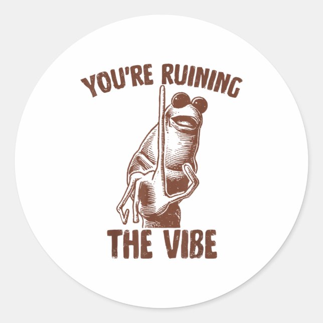Marcus The Worm You're Ruining The Vibe  Runder Aufkleber (Vorderseite)