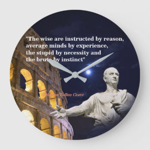 Marcus Tullius Cicero Zitat aus der Vernunft Große Wanduhr