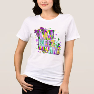 Mardi Goose T-Shirt – Lustiges Mardi Gras Karneval Tri-Blend Shirt