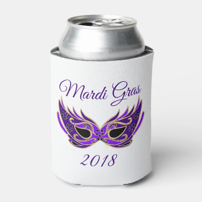 Mardi Gras 2018 Maske Dosenkühler (Kanne Vorderseite)