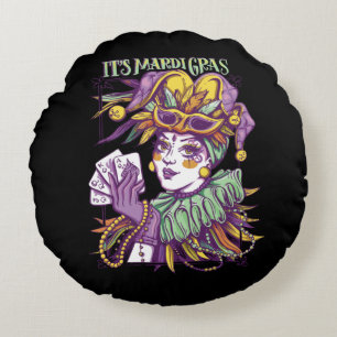 Mardi Gras 2022 Girl Costume Rundes Kissen